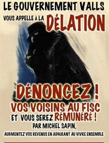 Le gouvernement propose un nouveau petit boulot rémunérateur : délateur du fisc valls délation