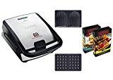 Top 5 des Meilleurs Appareil Gaufre Croque Monsieur Puissance : 700 WJeu de plaques : 2Plaques aluminium avec revêtement anti-adhésifPlaques amoviblesPlaques compatibles lave vaisselleBouton d'éjection des plaquesBouton marche / arrêtTémoins lumineux2 coffrets fournis : croques et gaufres (contenant c...