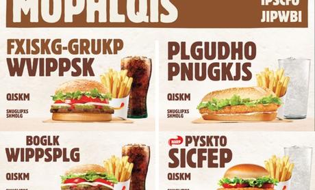 Burger King : des menus illisibles pour faire une campagne contre illettrisme