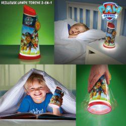 La Veilleuse lampe torche Pat'patrouille 2 en 1 Go Glow pour enfant au meilleurs prix...  Les + du produit
