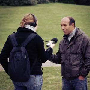 Reporter au travail. © E.R Reporter au travail. © E.R