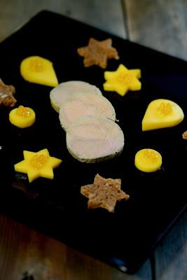 foie gras mi cuit , cuisson sous vide, Noel , mangue , épices