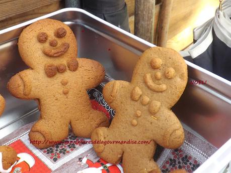 gingerbread christmas cookies ou  bonhommes en pain d'épices de Noël IG bas sans beurre,sans lait