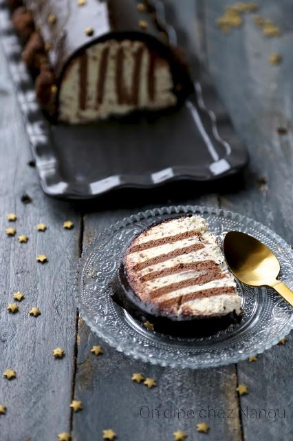 dessert NoËl , Bûche , rapide , facile , icebox cake 