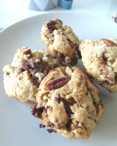 Recette de Cookies Daim et noix de Pécan Recette de Cookies Daim et noix de Pécan