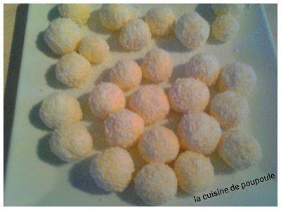 Truffes chocolat blanc noix de coco au thermomix ou sans Truffes chocolat blanc noix de coco au thermomix ou sans