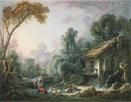 boucher-1765-le-moulin-a-eau-a-landscape-with-a-herdsman-and-his-family-by-a-mill-cpll-part