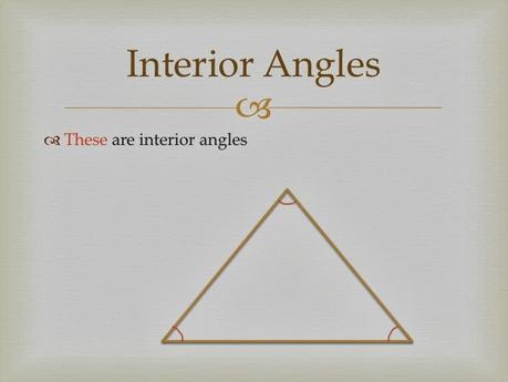 Interior Angles Interior Angles