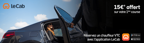 Code Promo LeCab : -15€ sur votre 1ère course en VTC ! Code Promo LeCab : -15€ sur votre 1ère course en VTC !
