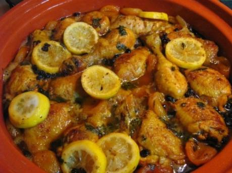 cuisine marocaine tajine poulet citrons confits