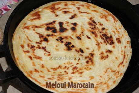Meloui (crêpe feuilletée marocaine) Cuisine Algérie