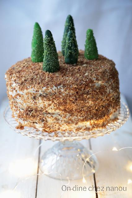 carrot cake , gâteau aux carottes, layer cake 
