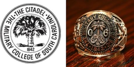 Bague universitaire américaine en or chevalière américaine en or