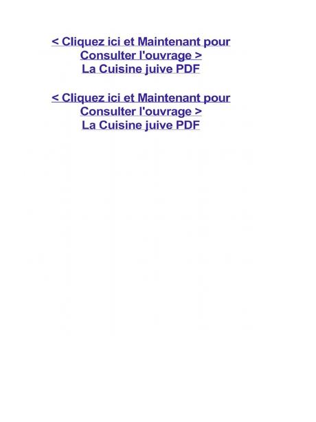 Cuisine juive marocaine (La) par