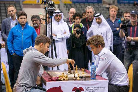 La rencontre entre Sergey Karjakin et Magnus Carlsen s'est soldée par une victoire du Russe - Photo © Maria Emelianova La rencontre entre Sergey Karjakin et Magnus Carlsen s'est soldée par une victoire du Russe - Photo © Maria Emelianova