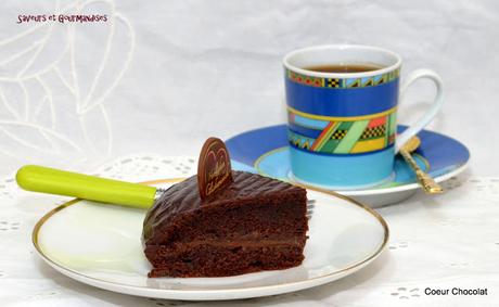 Gâteau Cœur tout Chocolat. Gâteau Cœur tout Chocolat.