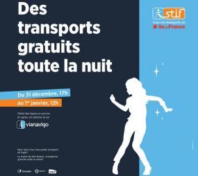 Nuit du nouvel an: Transports gratuits en Iles de France https://www.transilien.com/fr/page-editoriale/nuit-du-nouvel-an-vos-transports-en-ile-de-france-gratuits-toute-la-nuit