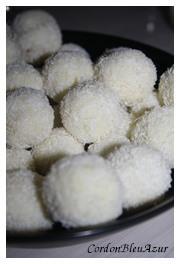 Boules coco coeur pralinoise Boules coco coeur pralinoise