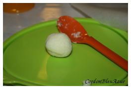 Boules coco coeur pralinoise Boules coco coeur pralinoise