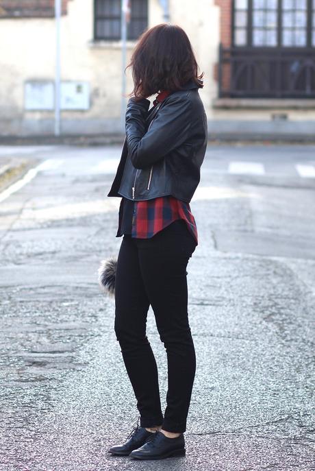 La chemise à carreaux blog mode look rock