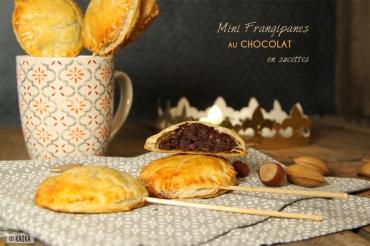 Recette bio : Mini galettes des rois frangipane au chocolat bio Kaoka en sucettes