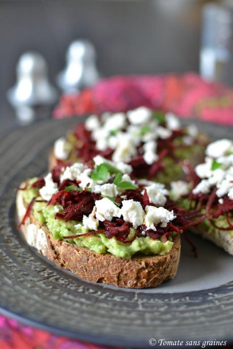 Tartines avocat & betterave Tartines avocat & betterave