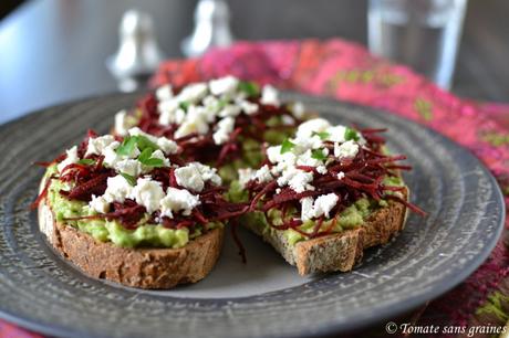 Tartines avocat & betterave Tartines avocat & betterave