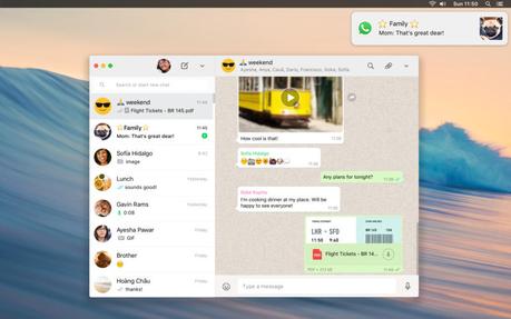 WhatsApp est disponible sur le Mac App Store (gratuit)