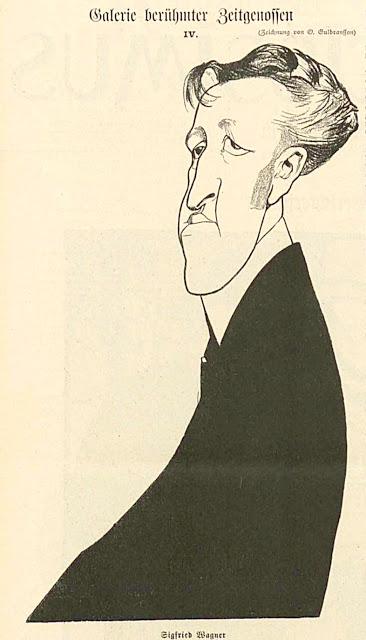 Une caricature de Siegfried Wagner dans le Simplicissimus