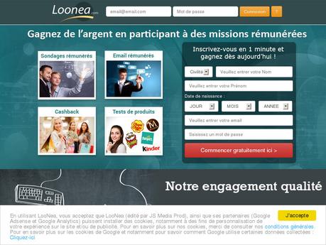 Je gagne 200 à 300 euros par mois avec Loonea loonea