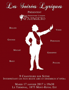 Les Productions lyriques Papageno aux Soirées lyriques de Montréal, une troisième supplémentaire pour Another Brick in the Wall et la reprise prochaine des « Parlons opéra ! » Les SoireÌes et Les Productions Papageno