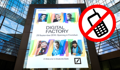 Article Bloomberg Interdiction des SMS à Deutsche Bank
