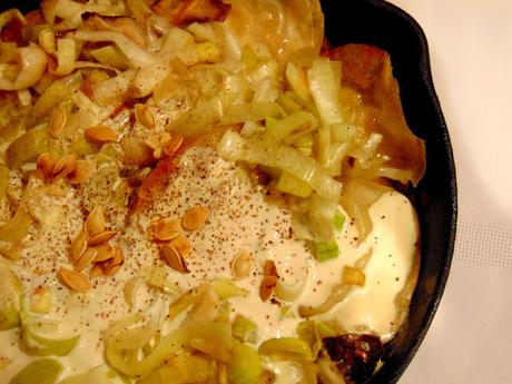 Raviolis à la citrouille, champignons sauvages et poireaux Raviolis à la citrouille, champignons sauvages et poireaux