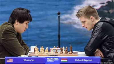 Ronde 3 du Tata Steel Chess : Wesley So (2808) 1-0 Richard Rapport (2702) - Photo © site officiel