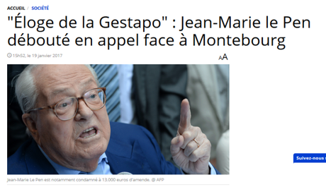 #LePen ce nom définitivement entaché de l’infamie suprême #PesteBrune #FN #Montebourg
