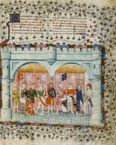 Le Chevalier errant a été écrit par le marquis Thomas III de Saluces, probablement en 1394. L'auteur, sous la forme du chevalier errant, y narre de manière allégorique sa quête de la sagesse à travers ses aventures aux