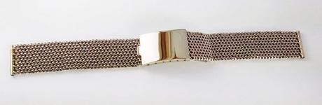 bracelet de montre en or à mailles milanaises