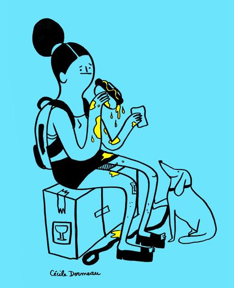 Illustrations humoristiques par Cécile Dormeau Funny girly illustrations by Cécile Dormeau
