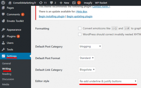 Le bouton souligné et justifié a disparu dans WordPress 4.7… comment le remettre ?