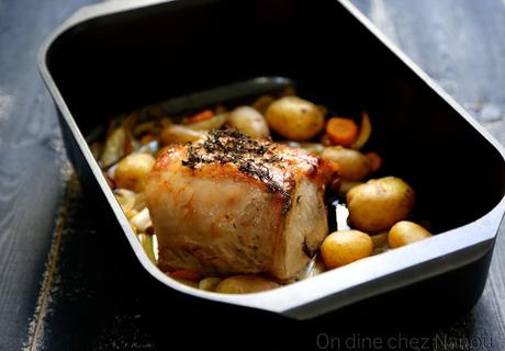 rôti porc,cuisine facile , cidre , légumes , reconfortante 
