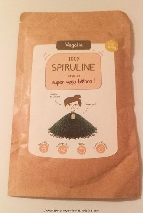 Pop corn salé à la spiruline, mais pas que! Paquet de spiruline offert par vegalia fr
