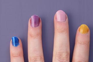 Lot de 4 vernis à ongles maison (avec la base d'aroma-zone)