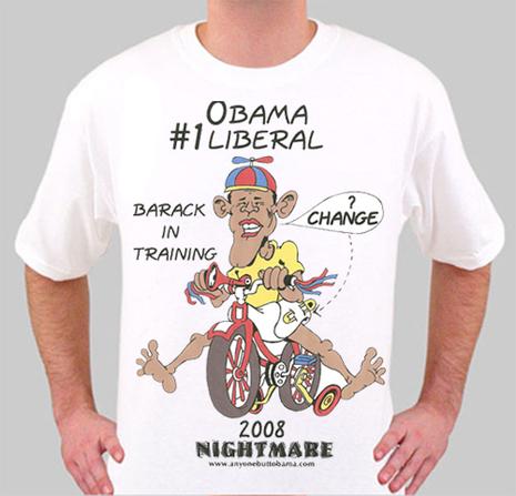 T-shirt à l'effigie du candidat Obama T-shirt à l'effigie du candidat Obama