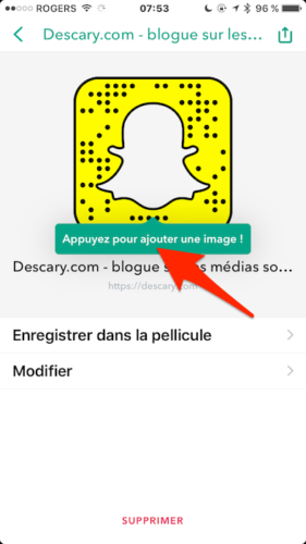 Snapchat: créez un Snapcode qui redirige vers un site Web