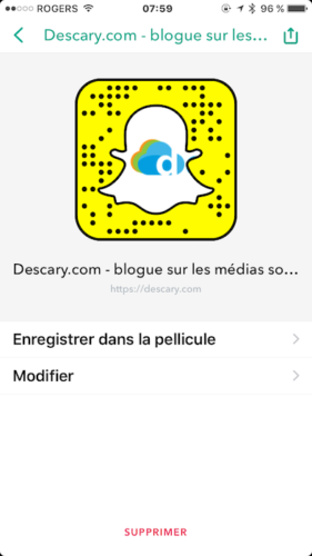 Snapchat: créez un Snapcode qui redirige vers un site Web