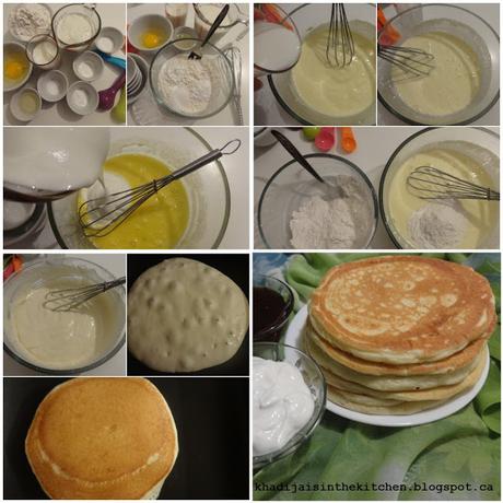 PANCAKES AU YAOURT GREC / GREEK YOGURT PANCAKES / PANQUEQUES CON YOGUR GRIEGO / بانكيك الياغورت اليوناني