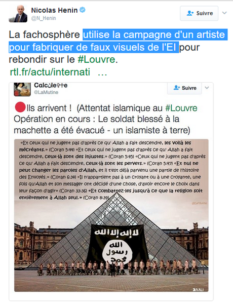 L’extrême droite dit merci à l’agresseur du #Louvre