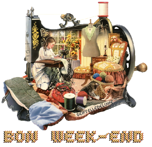 Bobine de mots Gifs animés bon week-end !