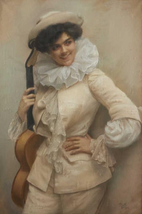 Les pendants célibataires : femme femme Edmundo Pizzella, Pierrot 1907