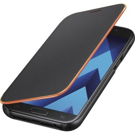 Accessoires Samsung Galaxy A5 2017 sur Mobile Fun flip-wallet-cover-officielle-samsung-galaxy-a5-2017-neon-noire-mobile-fun-4